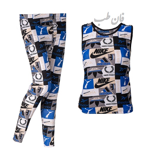 ست تاپ شلوار Nike دخترانه آبی مدل viana