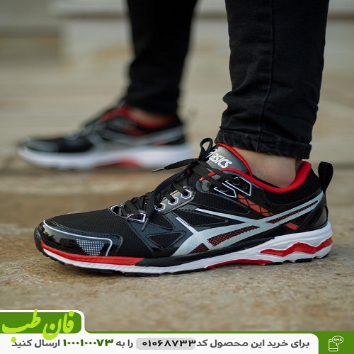 کفش مردانه Asics مدل Gel (مشکی قرمز)