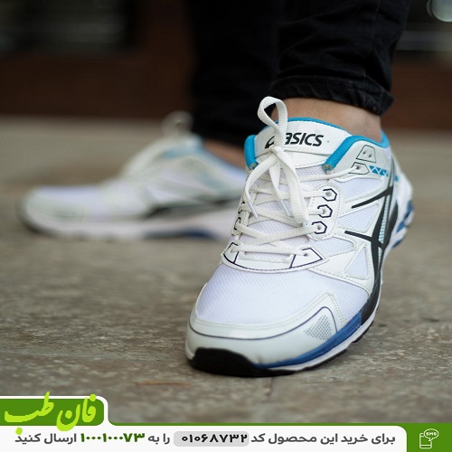 کفش مردانه Asics مدل Gel (سفید آبی)