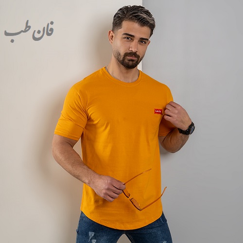 تیشرت مردانه خردلی مدل Levis