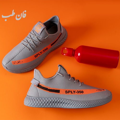 کفش ورزشی Sply 350 مردانه طوسی نارنجی مدلYogi