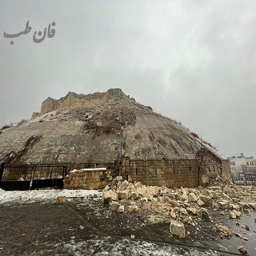 تخریب قلعه تاریخی غازیان تپه در زلزله ترکیه ویران شد